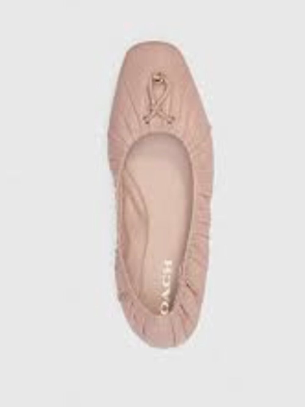 Coach Eleanor Ballet Flats - New Nude Pink - Women's Leather Flats Shoes